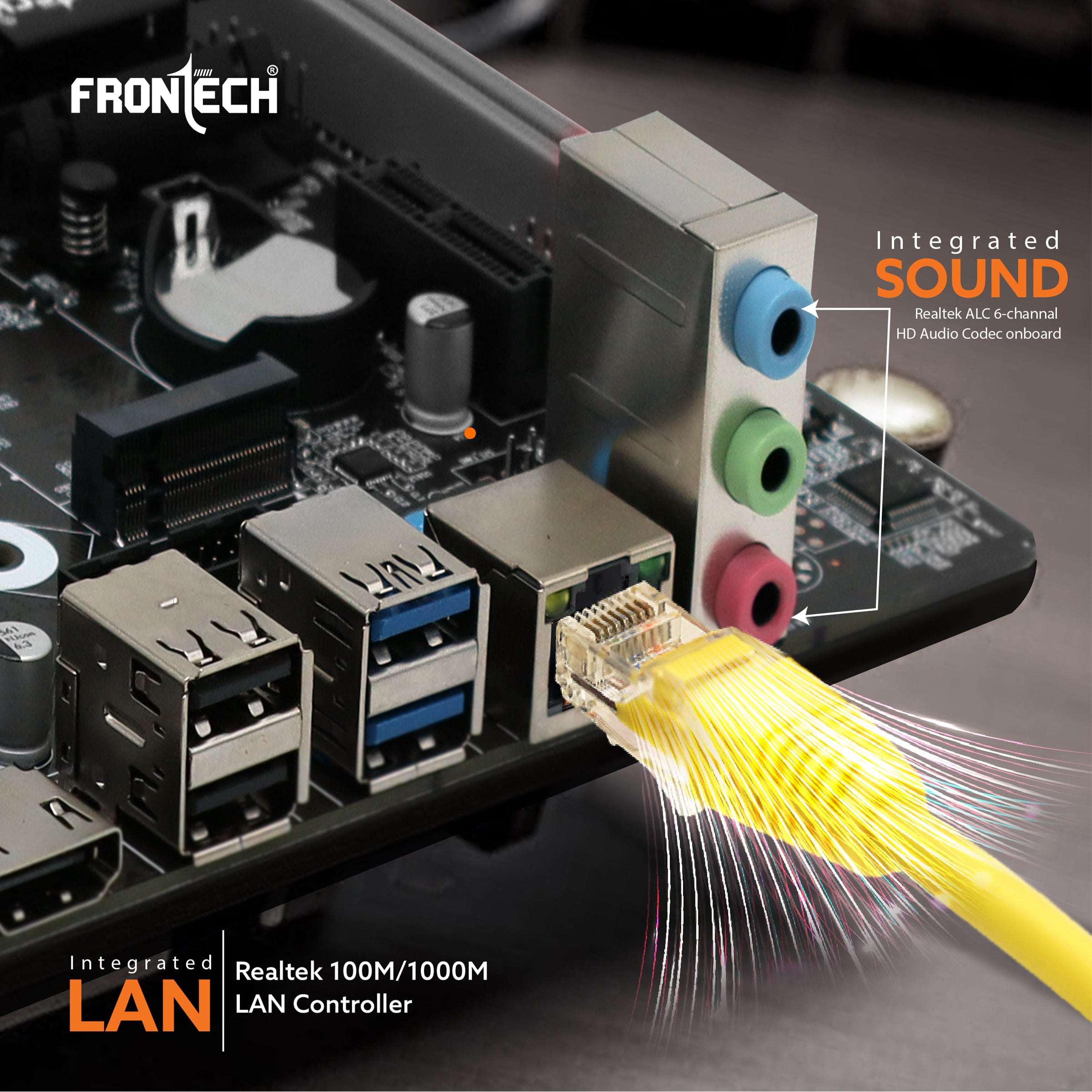 Frontech H610 Motherboard | Supports 12th Gen CPUs (LGA 1700), DDR4 3200, Realtek Audio, 2xUSB 3.0, 4xUSB 2.0, 3xSATA, NVMe/M.2, HDMI, VGA, PCIe x16 (FT-0485) Frontech H610 Motherboard | Supports 12th Gen CPUs (LGA 1700), DDR4 3200, Realtek Audio, 2xUSB 3.0, 4xUSB 2.0, 3xSATA, NVMe/M.2, HDMI, VGA, PCIe x16 (FT-0485)
